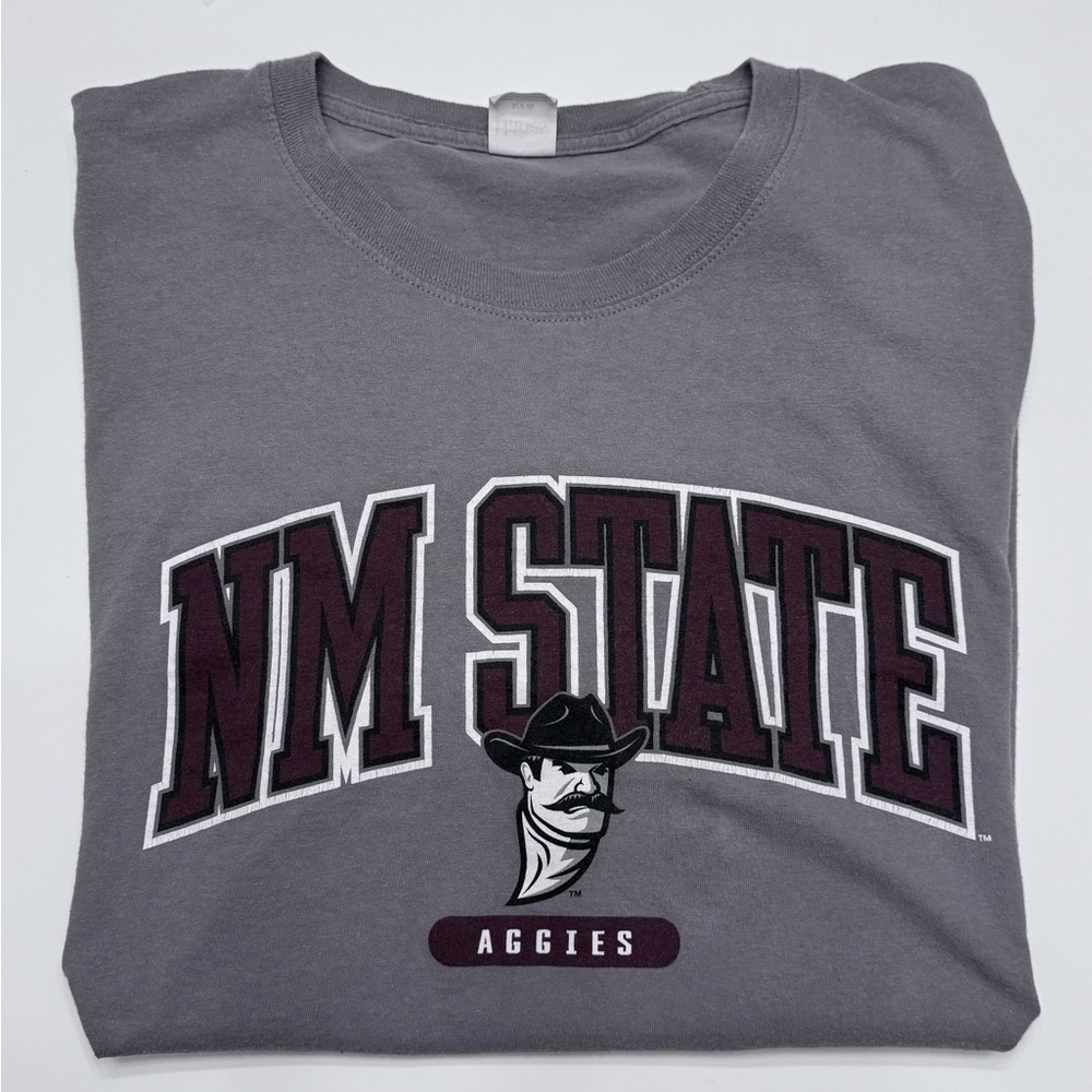 Hanes Gray NM State Aggies Men's Tee